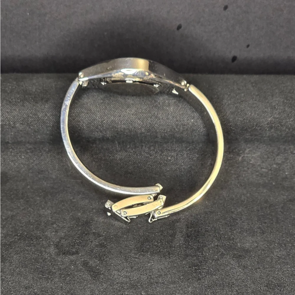 Fossil‎ Steel Watch Women OS Silver Bangle Roman Numeral Elegant